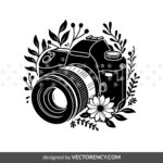 Aesthetic Camera DSLR SVG Vector PNG