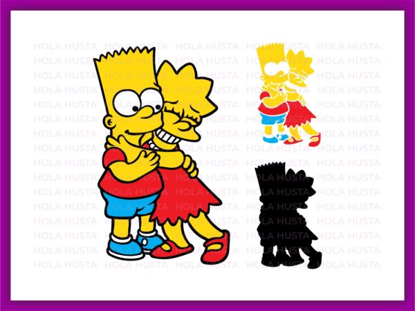 Bart and Lisa Vector Layered Download