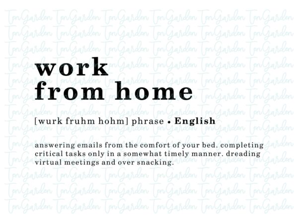 WFH Funny Work from home svg